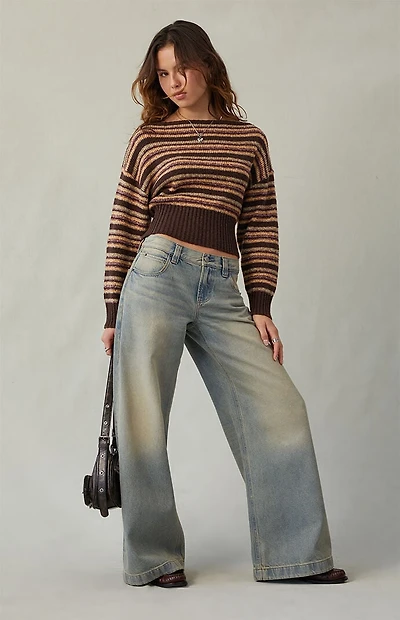 Pacsun Sloane Low Rise Ultra Baggy Jeans Light Blue Tint