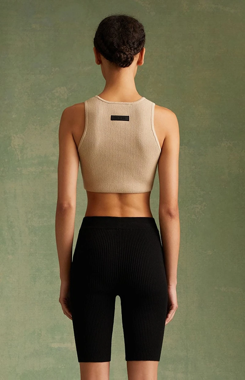 Fear of God ESSENTIALS Women's Jet Black Biker Shorts