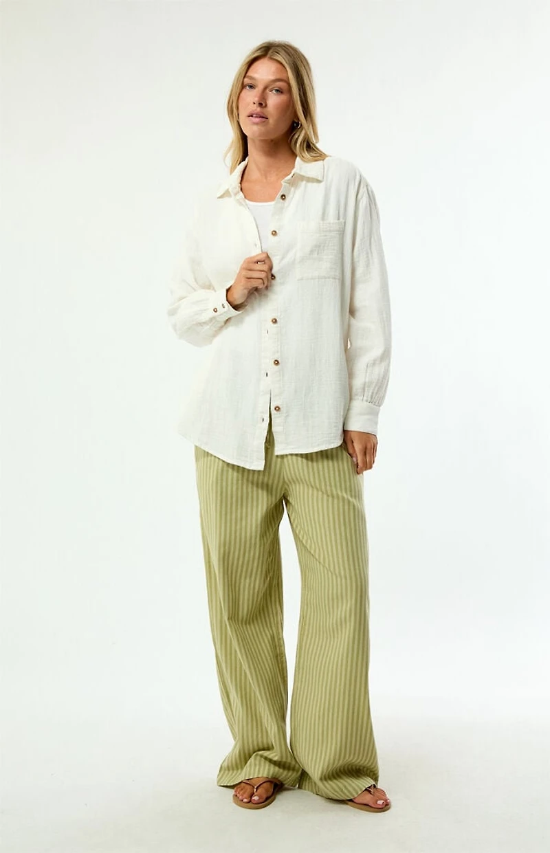 Billabong Wanderer Solid Long Sleeve Oversized Shirt