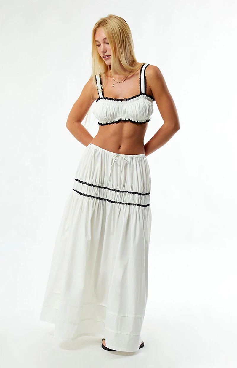 WEWOREWHAT Ruched Crop Top