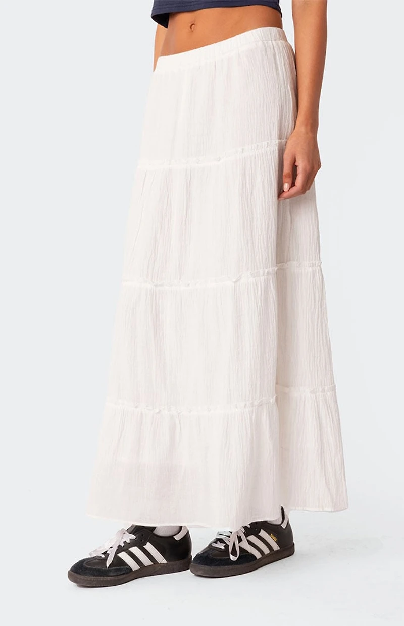 Edikted Charlotte Tiered Maxi Skirt