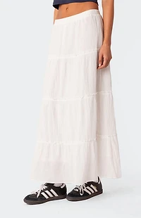 Edikted Charlotte Tiered Maxi Skirt