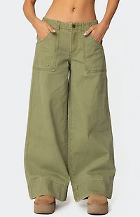 Edikted Vivienne Twill Baggy Pants