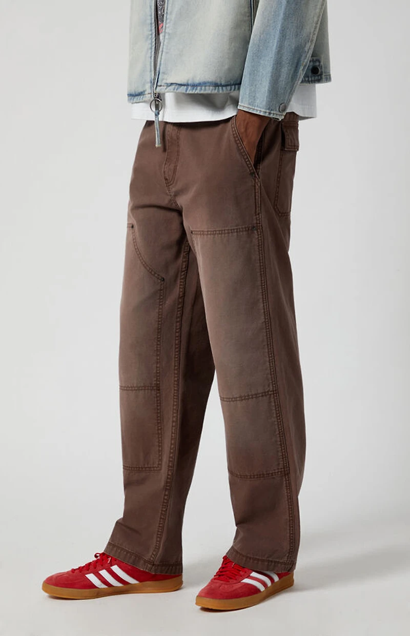 Pacsun Brown Baggy Carpenter pants