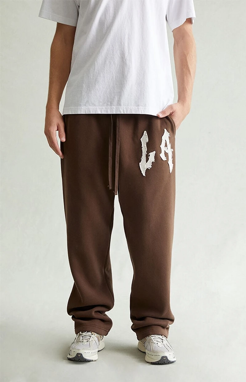 Pacsun LA Raw Applique Baggy Sweatpants