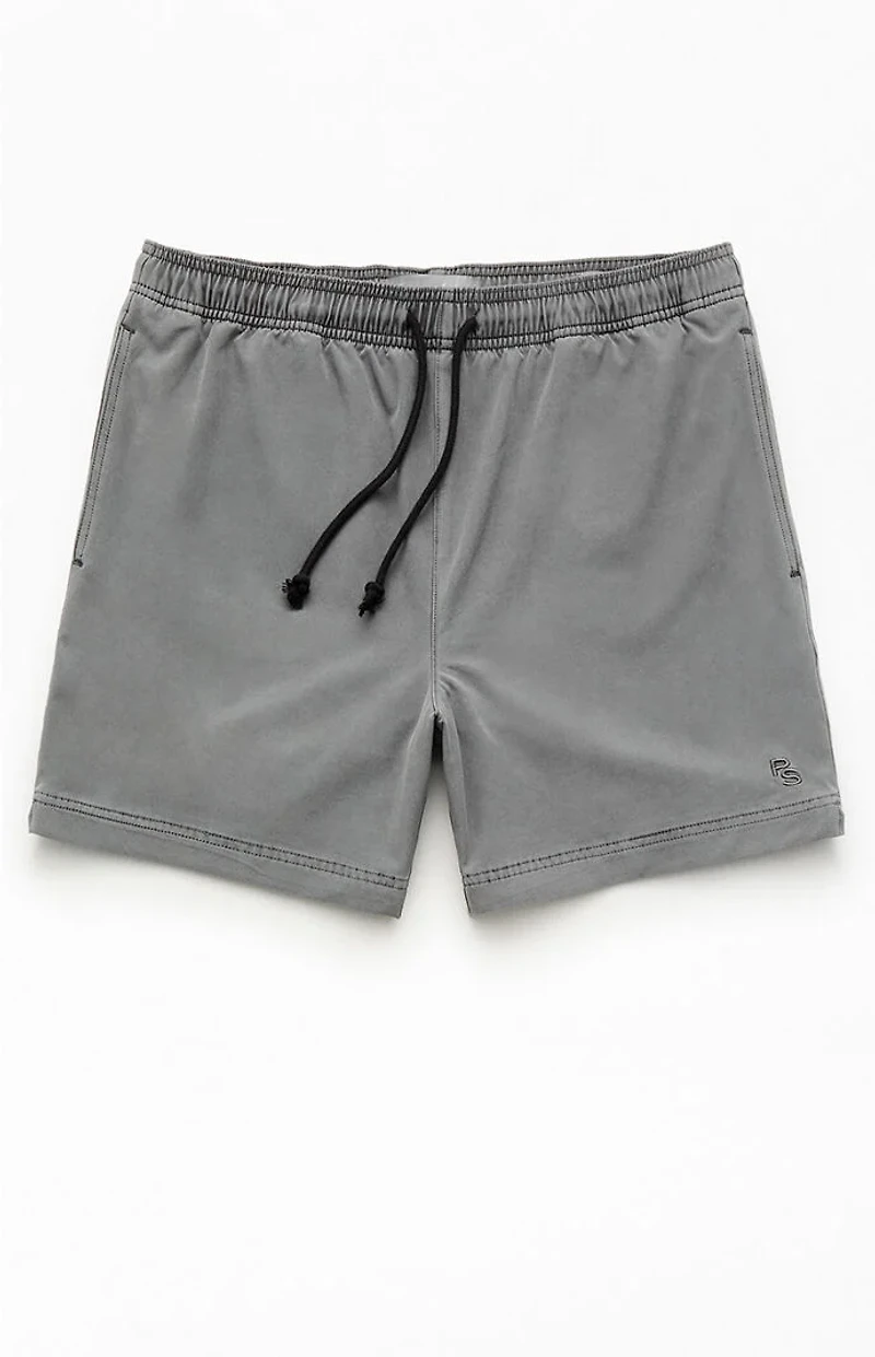 Pacsun Gray Sunny 5.5" Swim Trunks
