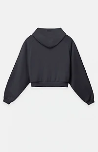 Fear of God ESSENTIALS Women's Faded Black Campus '90s Cropped Hoodie