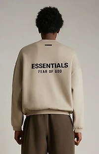 Fear of God ESSENTIALS Desert Sand Fleece Crew Neck Sweatshirt