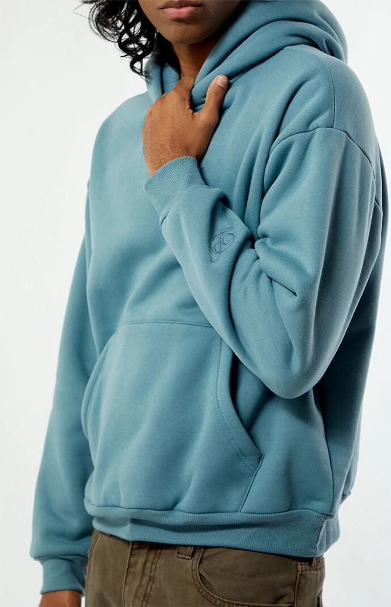 Pacsun Blue Solid Pullover Hoodie