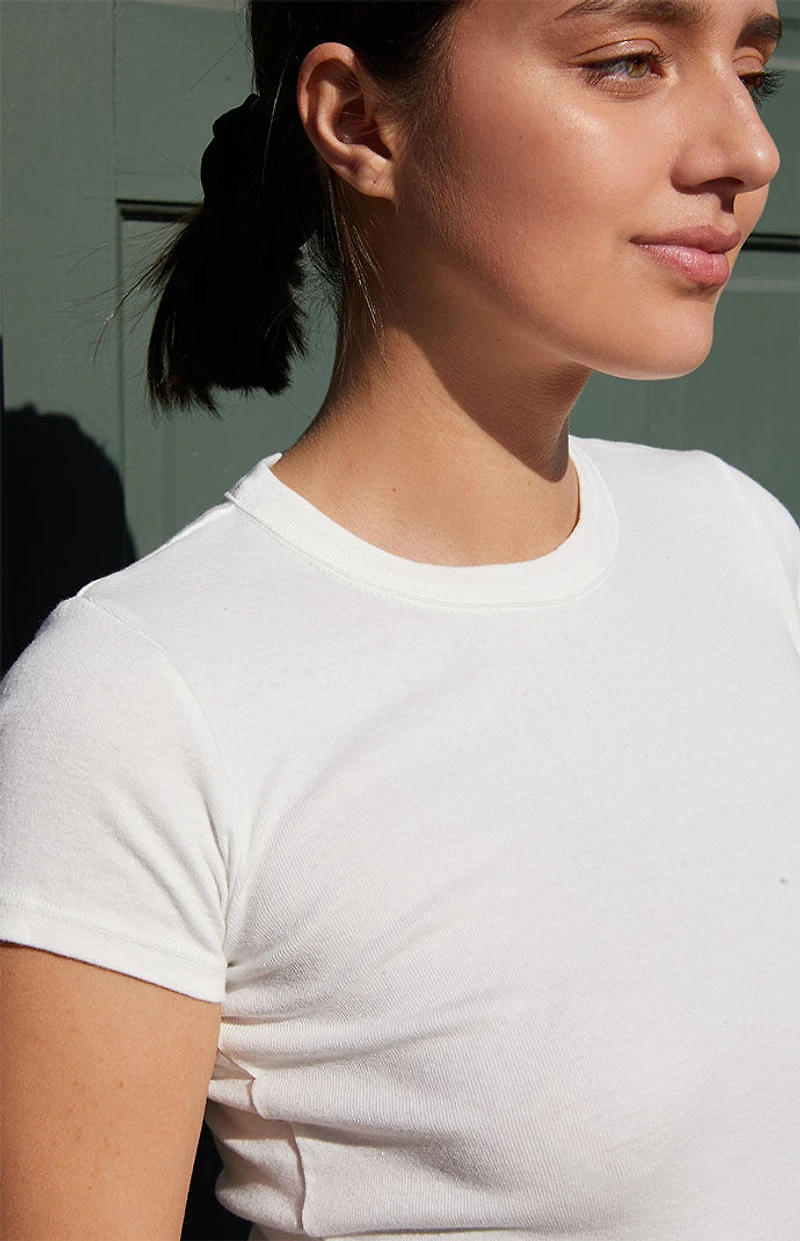 John Galt White Hailie Basic T-Shirt