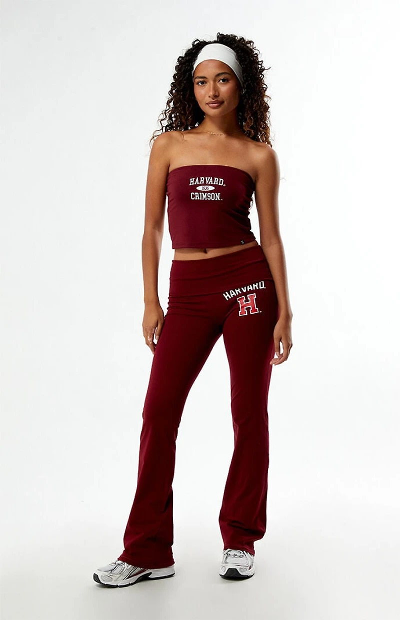HYPE & VICE Harvard Crimson Embroidered Tube Top