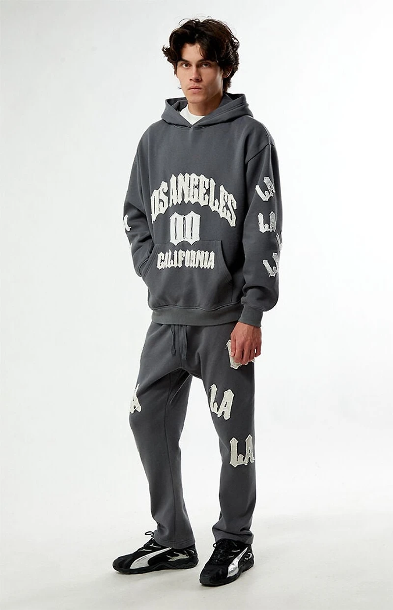 Pacsun LA Applique Fleece Straight Leg Sweatpants