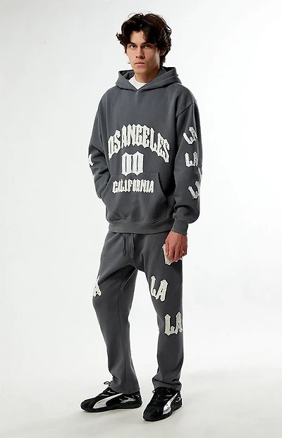 Pacsun LA Applique Fleece Straight Leg Sweatpants