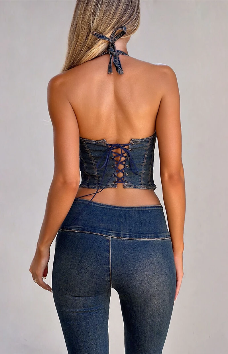 Tiger Mist Riona Denim Halter Top