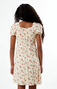 Pacsun Kids Red Floral Mini Dress