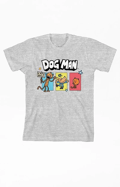 Kids Dog Man Petey the Cat & Lil Heather Grey T-Shirt