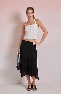 Beverly and Beck Sophia Eyelet Halter Top