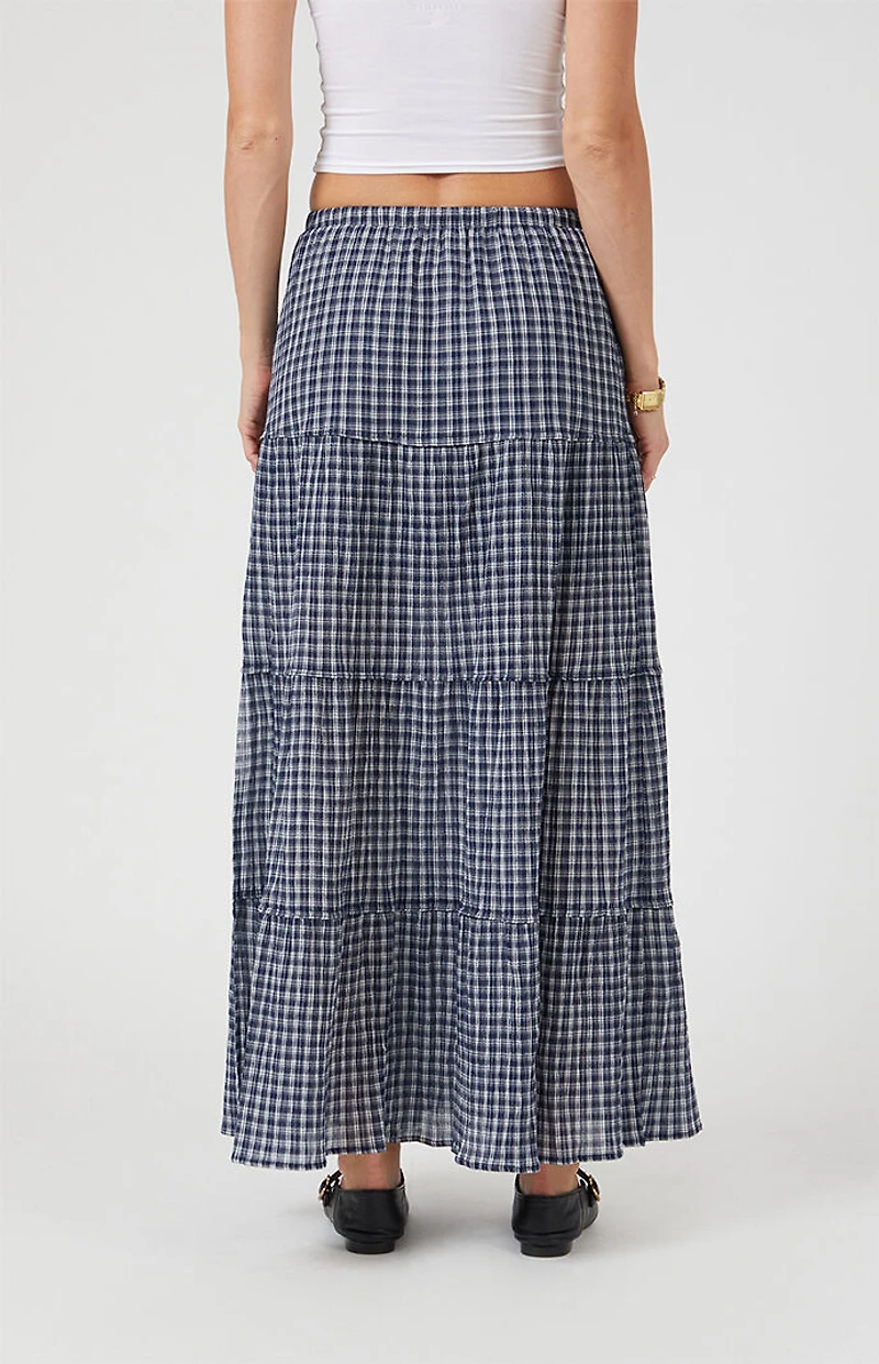 Beverly and Beck Plaid Maxi Skirt