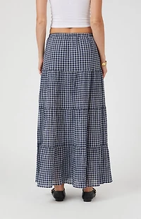 Beverly and Beck Plaid Maxi Skirt