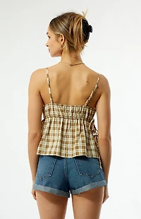 Your Favorite Plaid Babydoll Tank Top