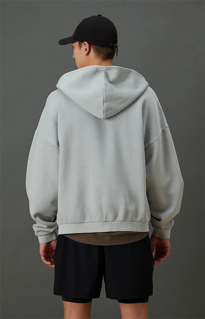 A.R.C. Gray Vintage Wash Heavyweight Fleece Zip Up Hoodie