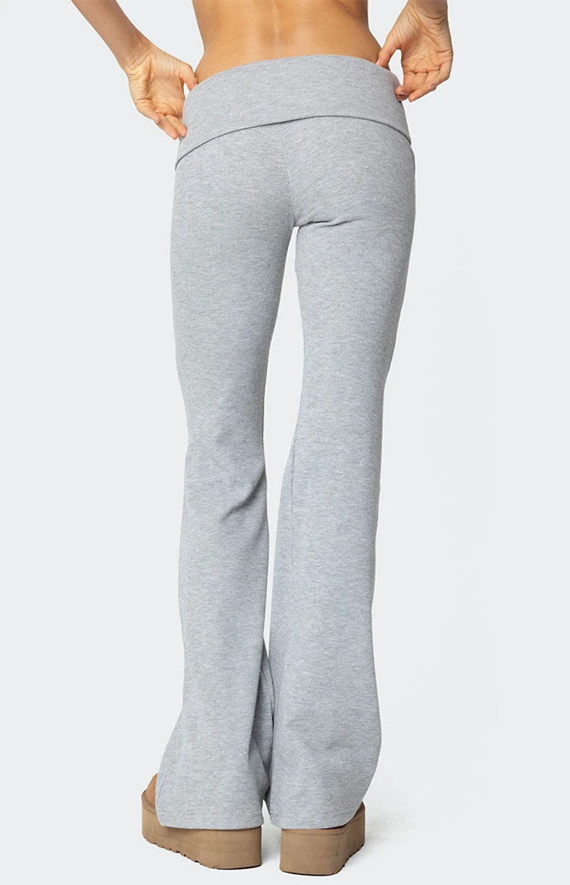 Edikted Sab Fold Over Waffle Knit Pants