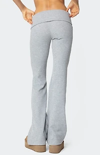 Edikted Sab Fold Over Waffle Knit Pants