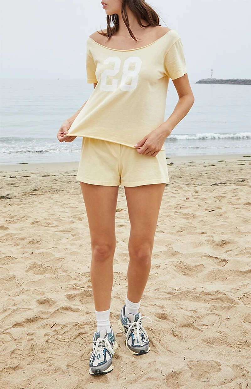 John Galt Yellow Robyn 28 Off-The-Shoulder Top