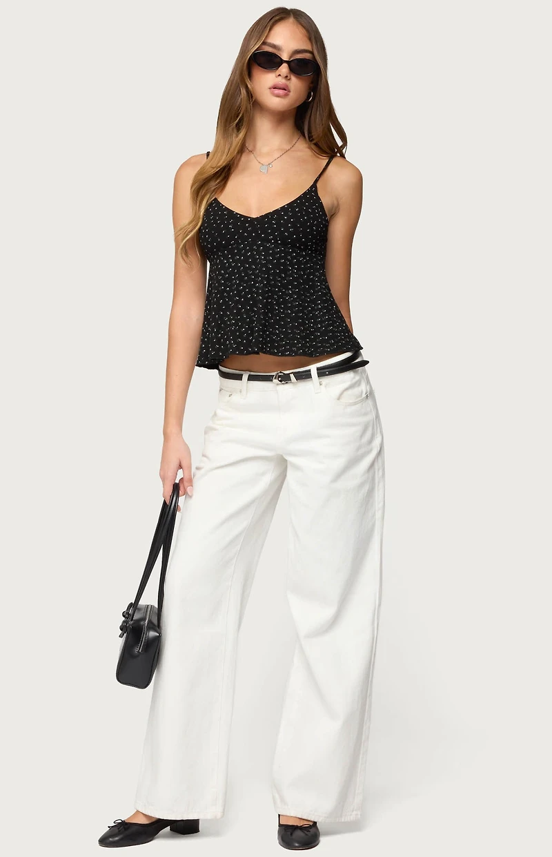 Edikted Kelli Floral Babydoll Tank Top