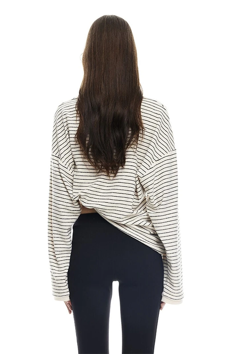 LIONESS Cheri Striped Long Sleeve Top