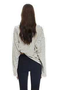 LIONESS Cheri Striped Long Sleeve Top