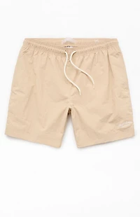 Pacsun Tan Collegiate 6.5'' Swim Trunks