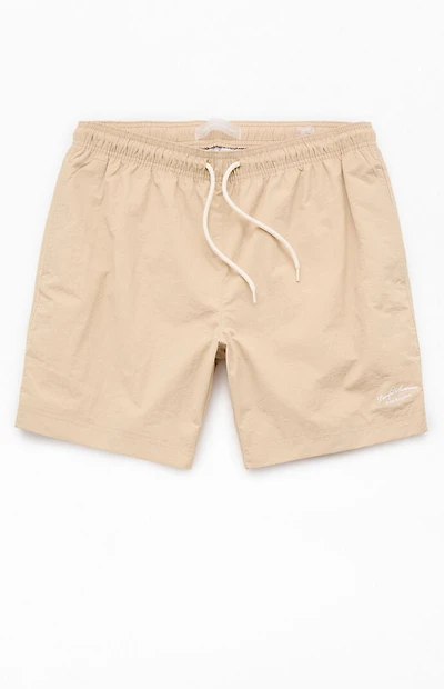 Pacsun Tan Collegiate 6.5'' Swim Trunks