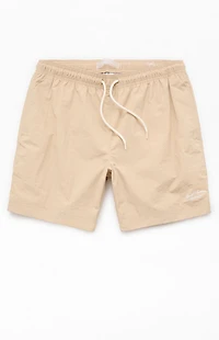 Pacsun Tan Collegiate 6.5'' Swim Trunks