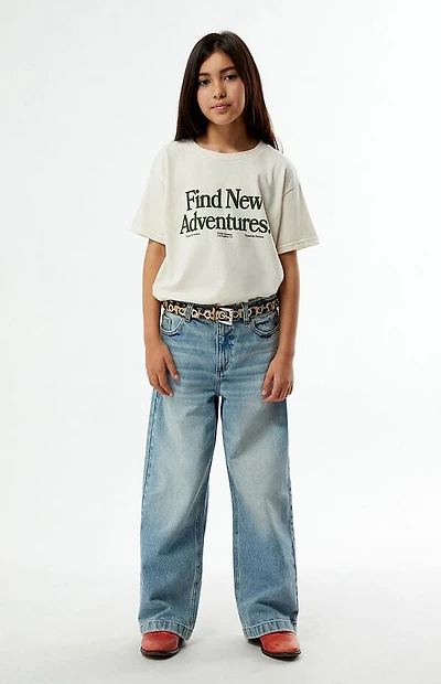 Pacsun Kids Baggy Jeans Light Indigo