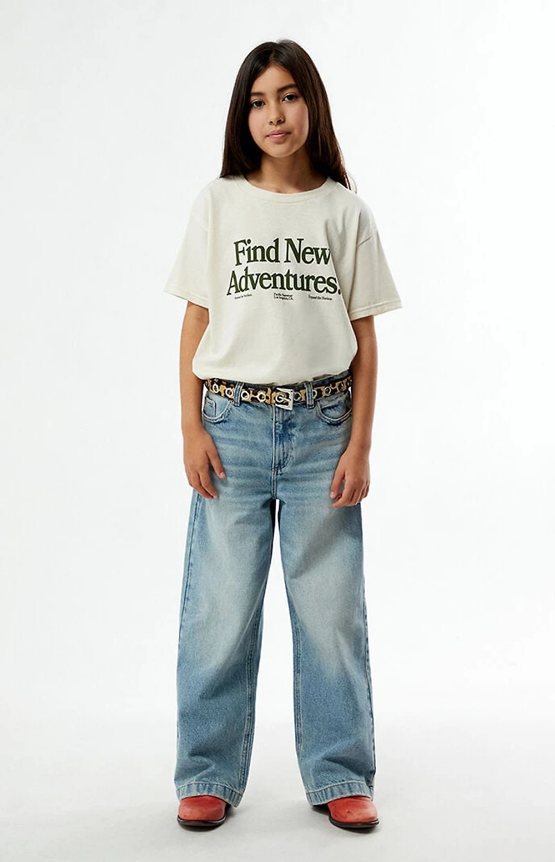 Pacsun Kids Baggy Jeans Light Indigo