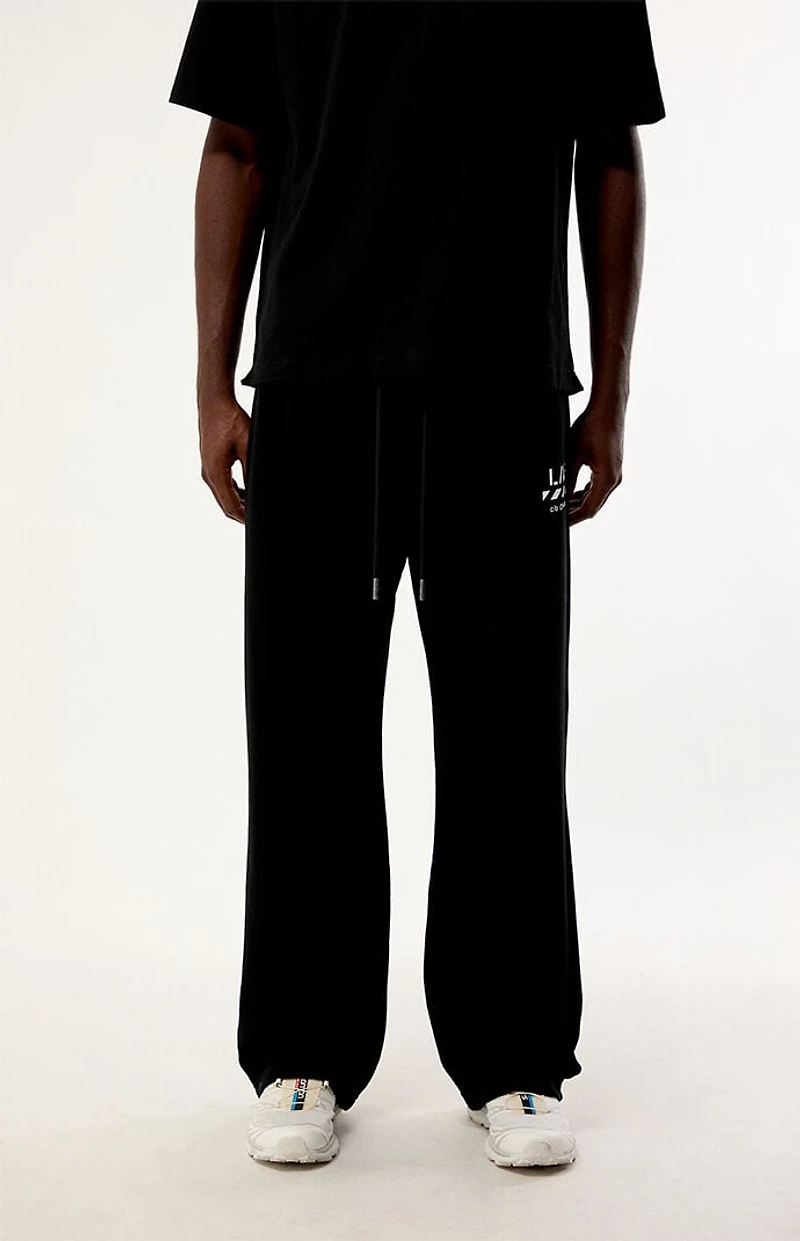 L/AB c/o Off-White Diagonal Open Hem Relaxed Sweatpants