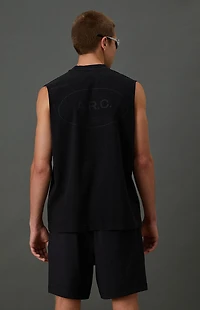 A.R.C. Black Vintage Wash Comfort Cut Off Muscle T-Shirt