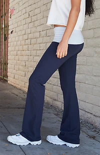 John Galt Navy Contrast Priscilla Flare Pants