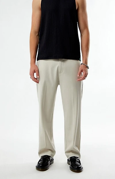 FIELD OF STUDY by Pacsun Cream Straight Trousers