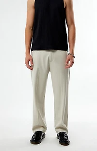 FIELD OF STUDY by Pacsun Cream Straight Trousers