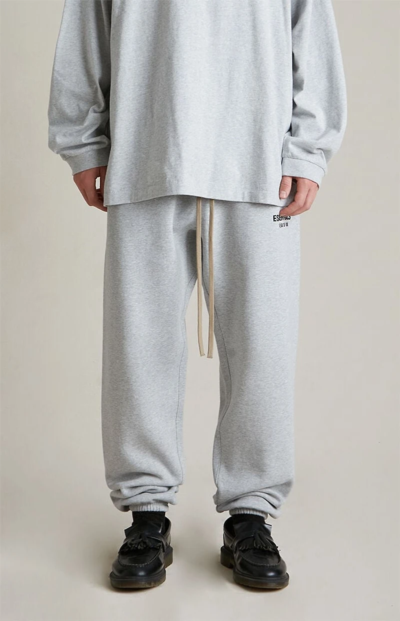 Fear of God ESSENTIALS Light Heather Grey Fleece Sweatpants