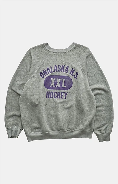 PS VINTAGE '90s Onalaska HS Hockey Crew Neck Sweatshirt