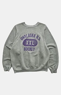 PS VINTAGE '90s Onalaska HS Hockey Crew Neck Sweatshirt