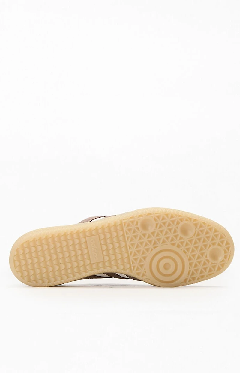 adidas White & Brown Samba OG Shoes