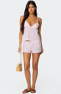 Edikted Talula Eyelet Babydoll Top