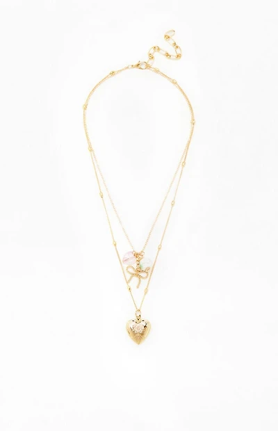 LA Hearts Azalea Layered Necklace