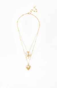 LA Hearts Azalea Layered Necklace