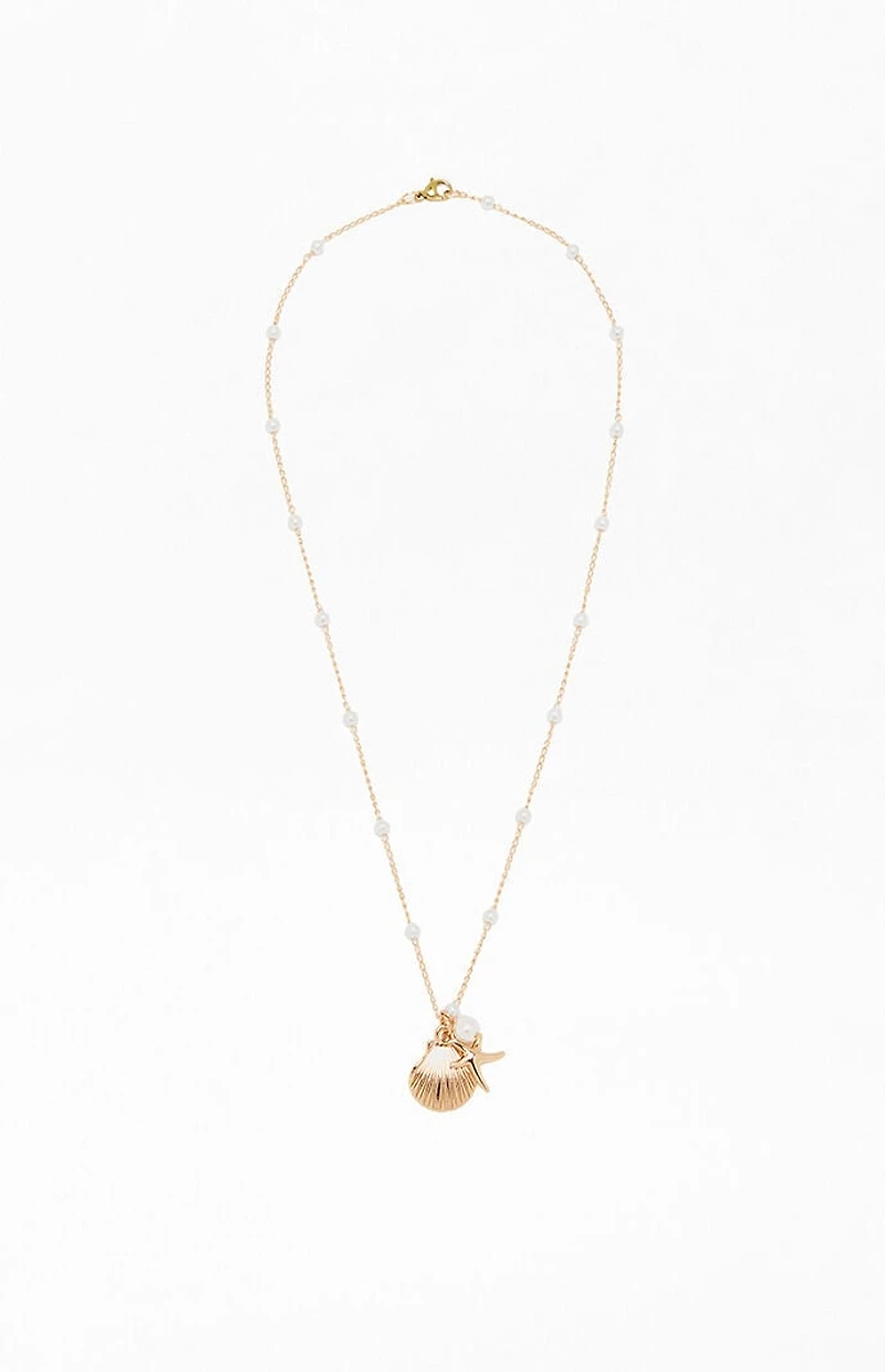 John Galt Gold Seashell Necklace