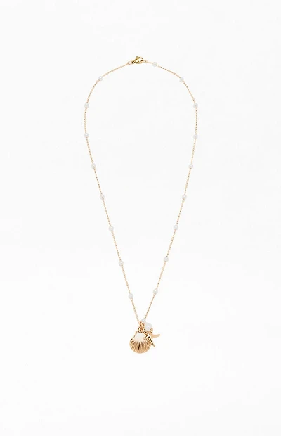 John Galt Gold Seashell Necklace